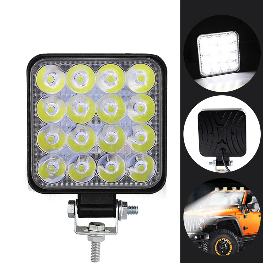 LED Work Lights 80W CREE FLOOD 12V Boat Camping Square