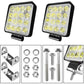 LED work lights with component details and storage context