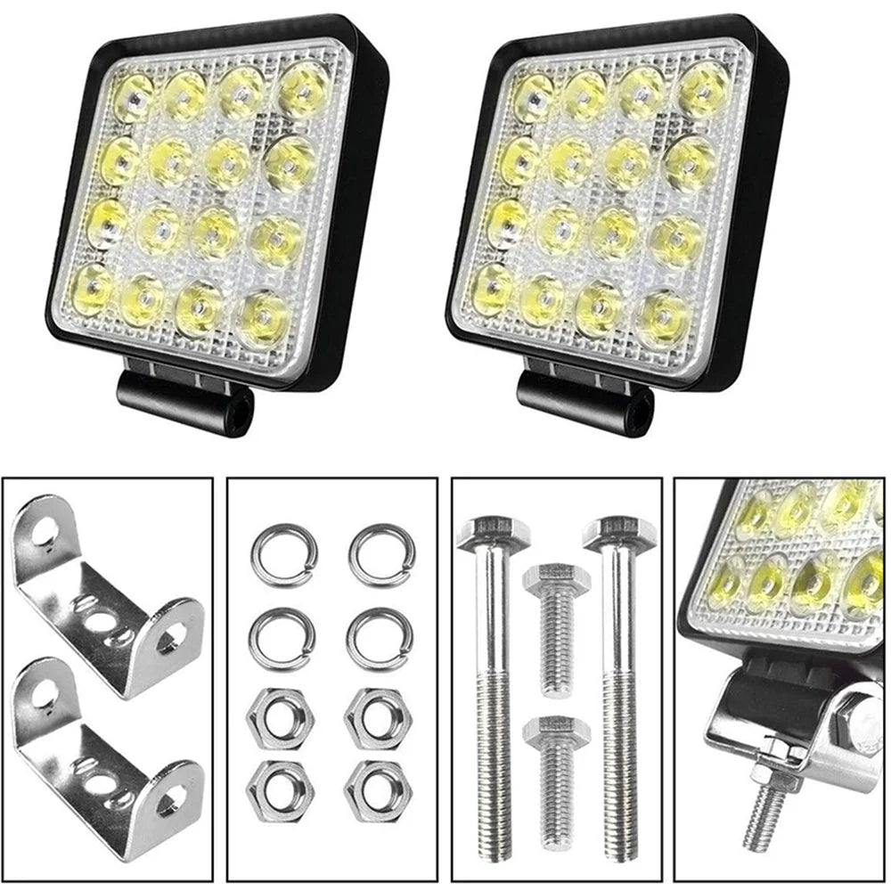 LED Work Lights 80W CREE FLOOD 12V Boat Camping Square