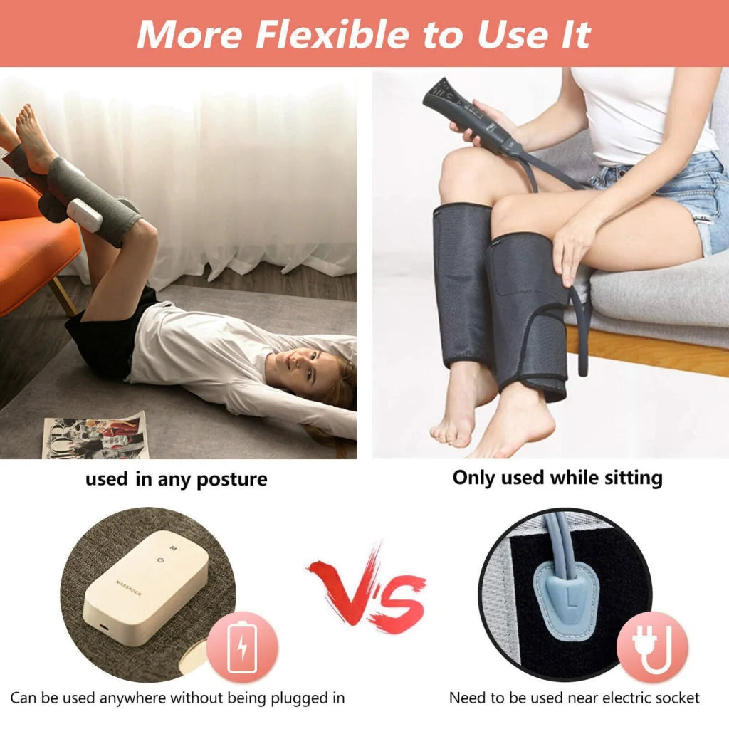 Leg Massager Heated Air Compression Foot Massage Calf