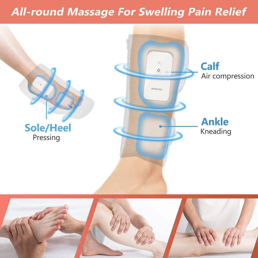 Leg Massager Heated Air Compression Foot Massage Calf