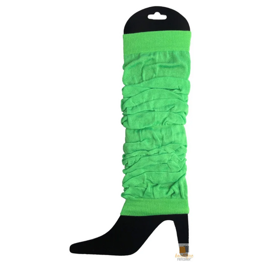 LEG WARMERS Knitted Womens Neon Party Knit Ankle Fluro