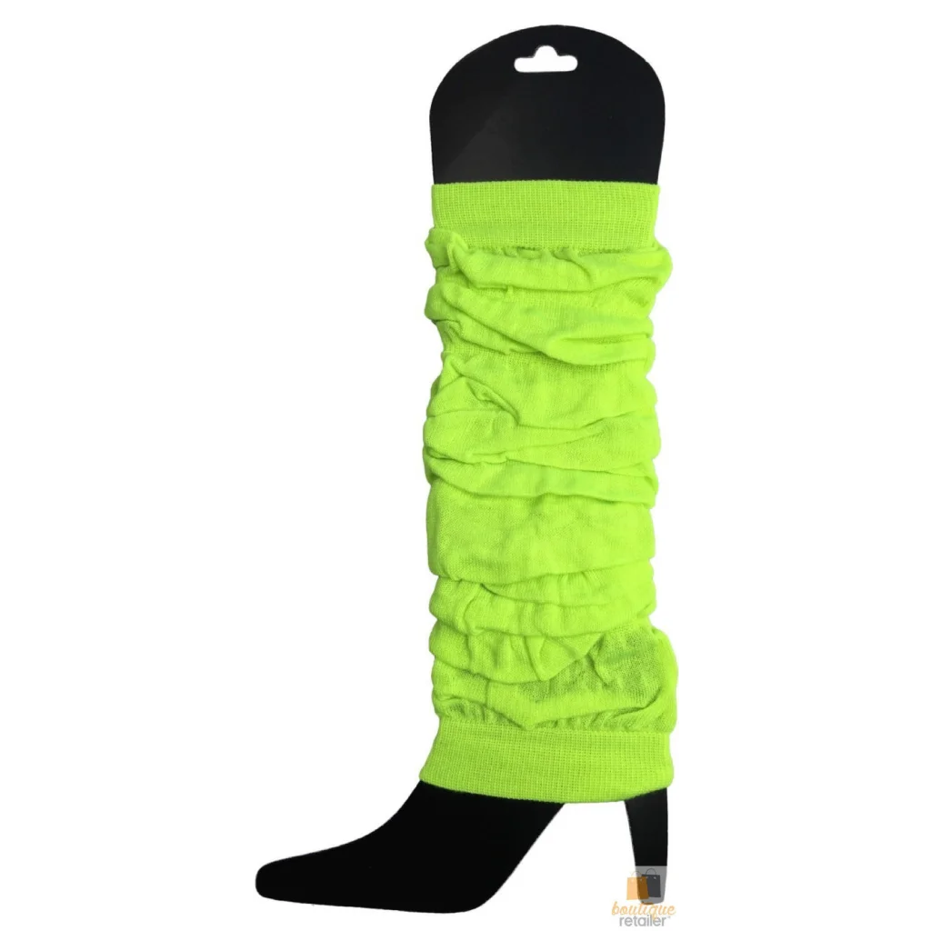 LEG WARMERS Knitted Womens Neon Party Knit Ankle Fluro