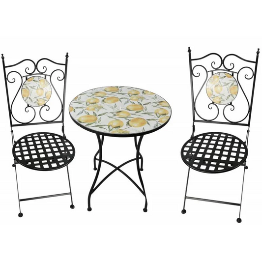 Lemonade 3pc Outdoor Table & Chairs Setting - Furniture >