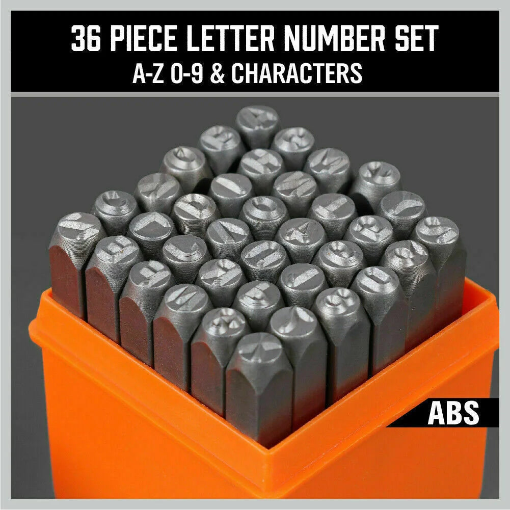 Letter Stamp Set 36Pc 6mm Capital Letters Punches Metal