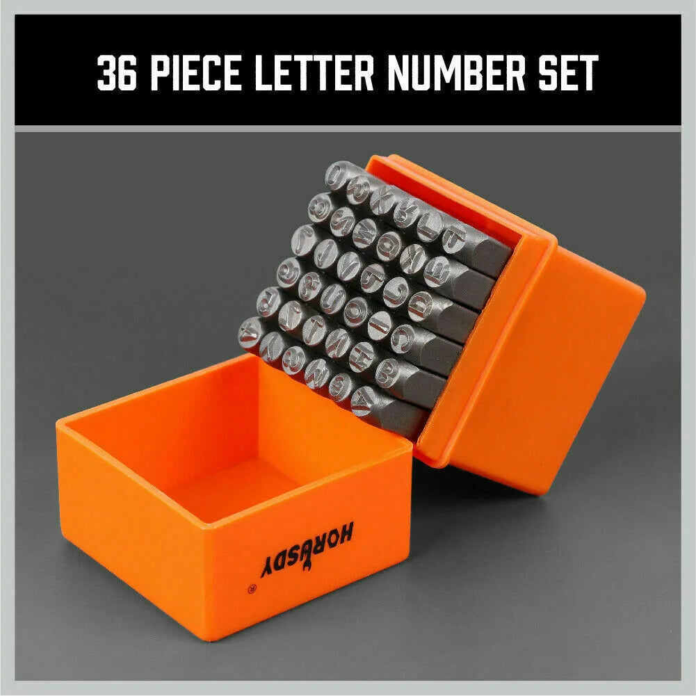 Letter Stamp Set 36Pc 6mm Capital Letters Punches Metal
