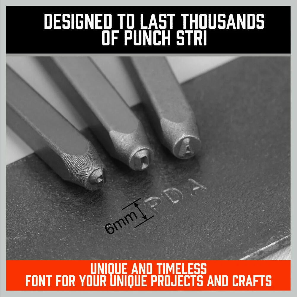 Letter Stamp Set 36Pc 6mm Capital Letters Punches Metal