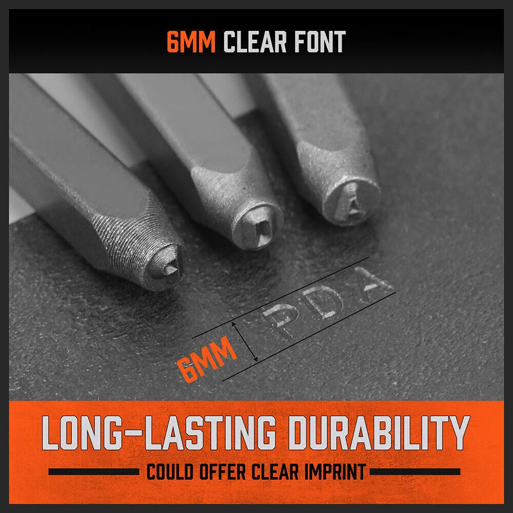 Letter Stamp Set 37Pc 6mm Capital Punches Metal Plastic