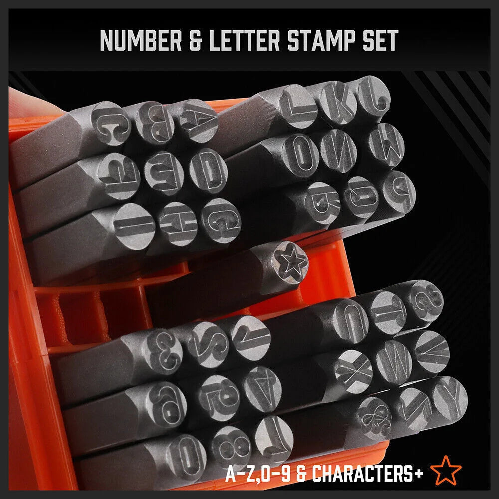 Letter Stamp Set 37Pc 6mm Capital Punches Metal Plastic
