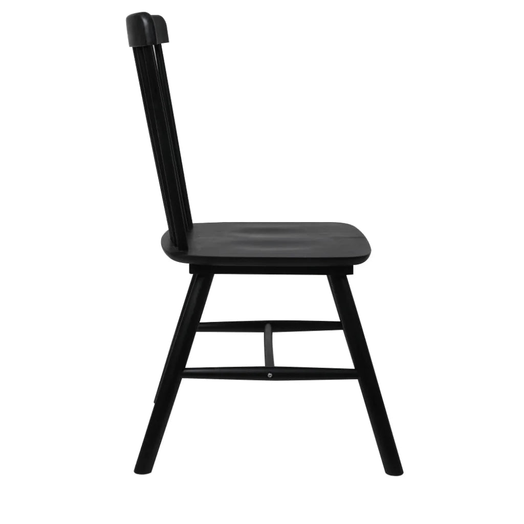 Levede 2x Dining Chairs Kitchen Winsor Black-1975420491875356675