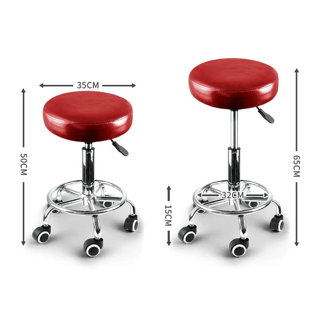 Levede 2x Salon Stool Swivel Barber Stools-1973193577404174338