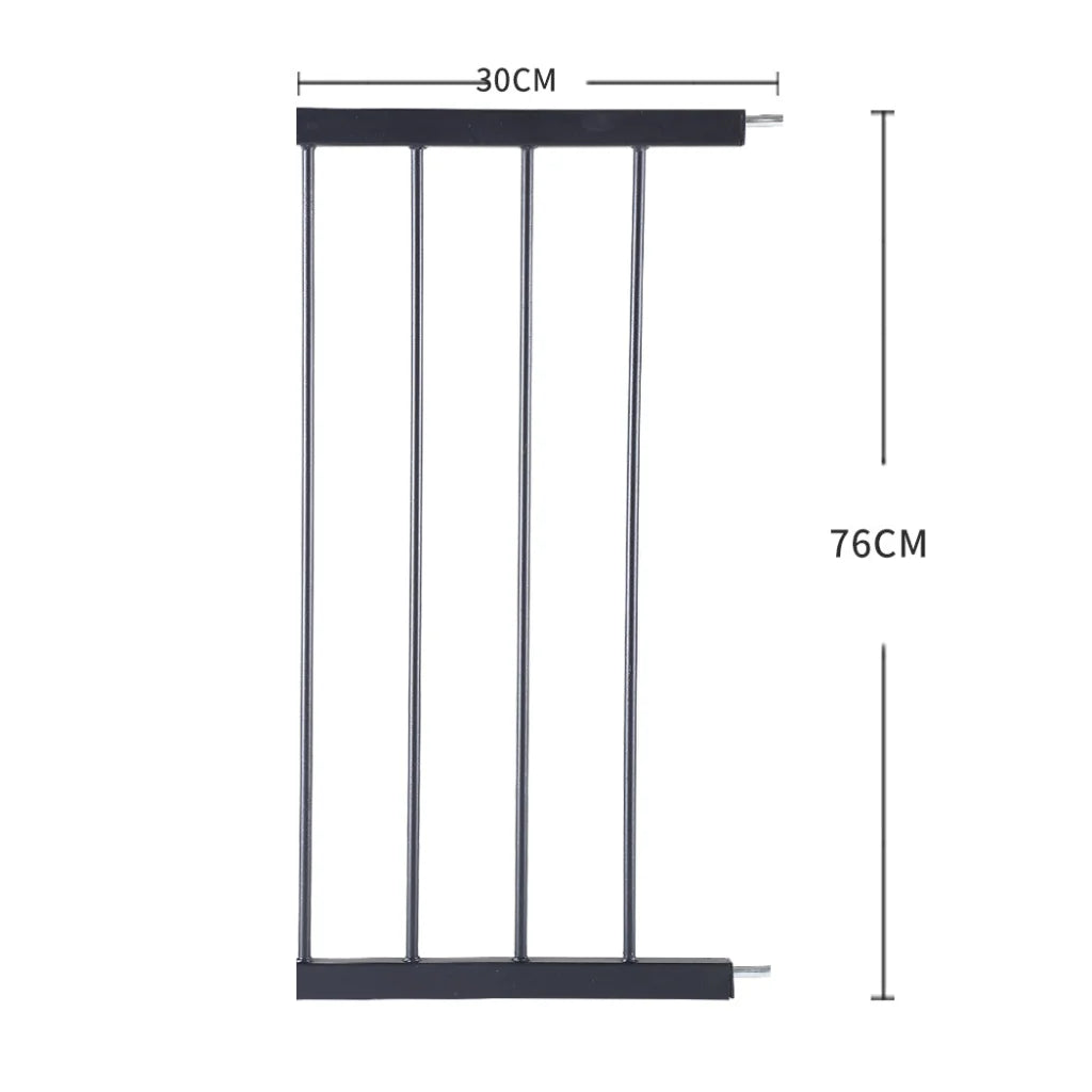 Levede Baby Safety Gate Adjustable Pet Black 30cm Extension-1975420518228168706