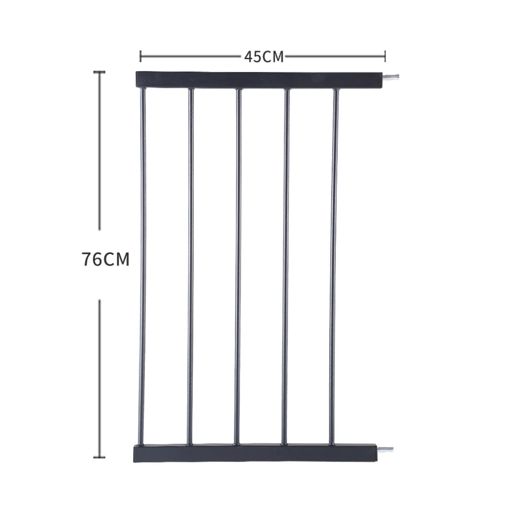 Levede Baby Safety Gate Adjustable Pet Black 45cm Extension-1975420518404329474