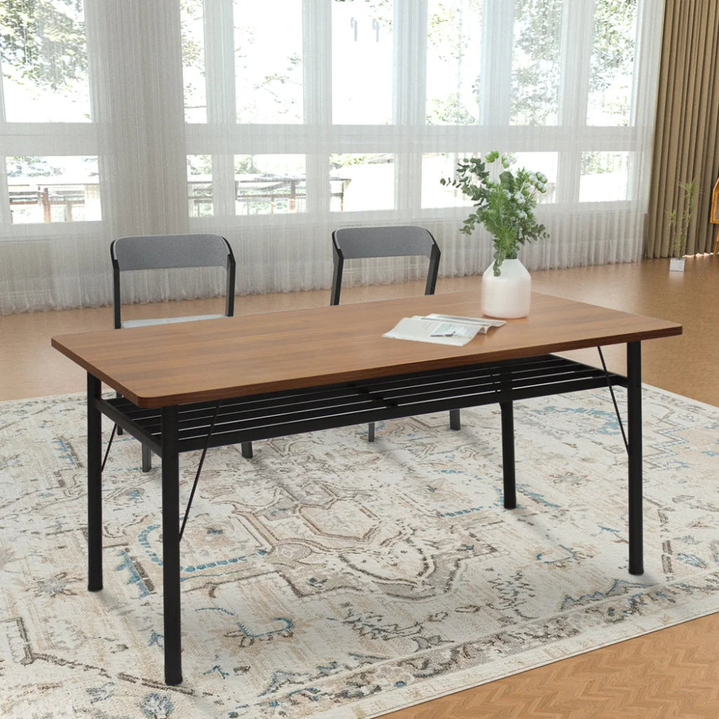 150cm dining table set with patio dining surface and support frame