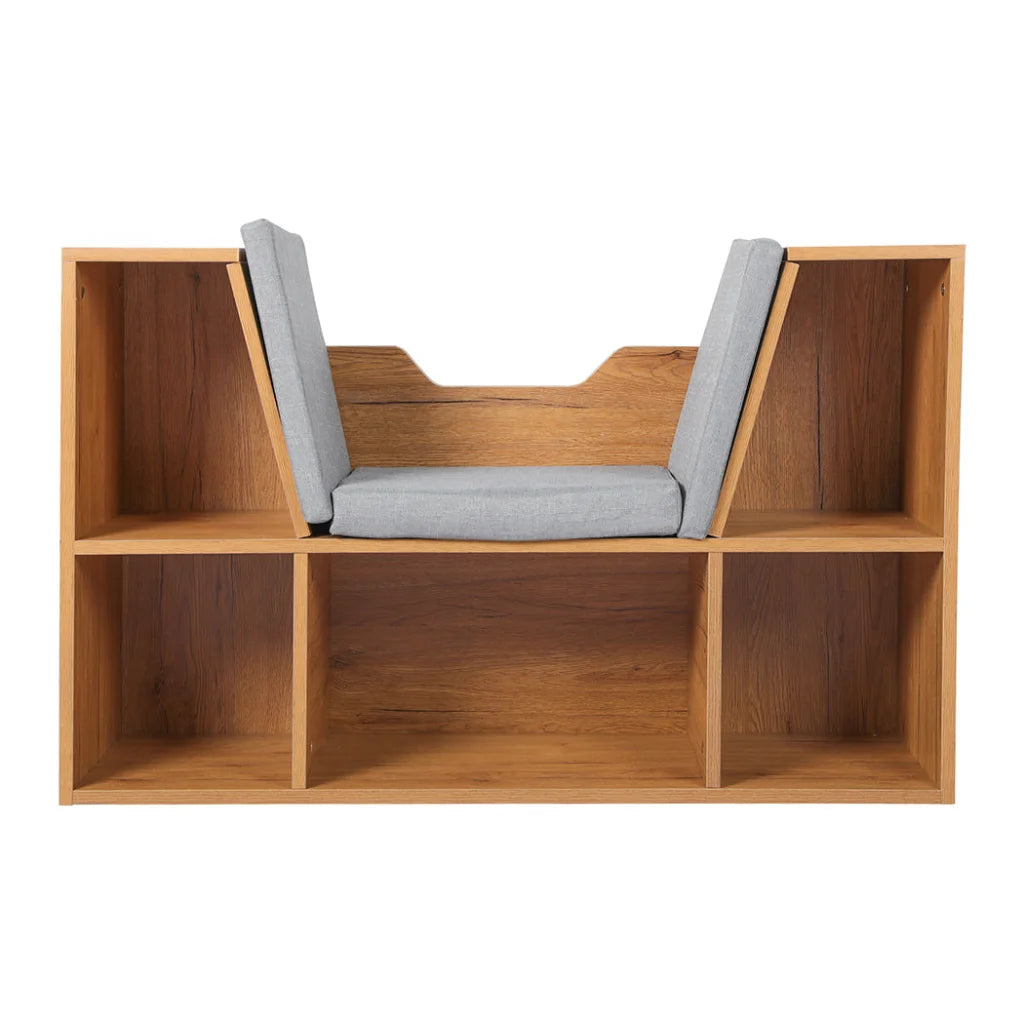 Levede Kids Bookcase Toys Box Shelf Brown-1975420407829893121
