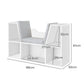 Levede Kids Bookcase Toys Box Shelf White-1975420408001859586