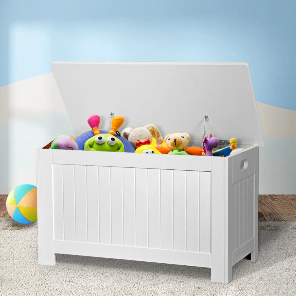 Levede Kids Toy Box Storage Chest Cabinet White-1973193727614783495