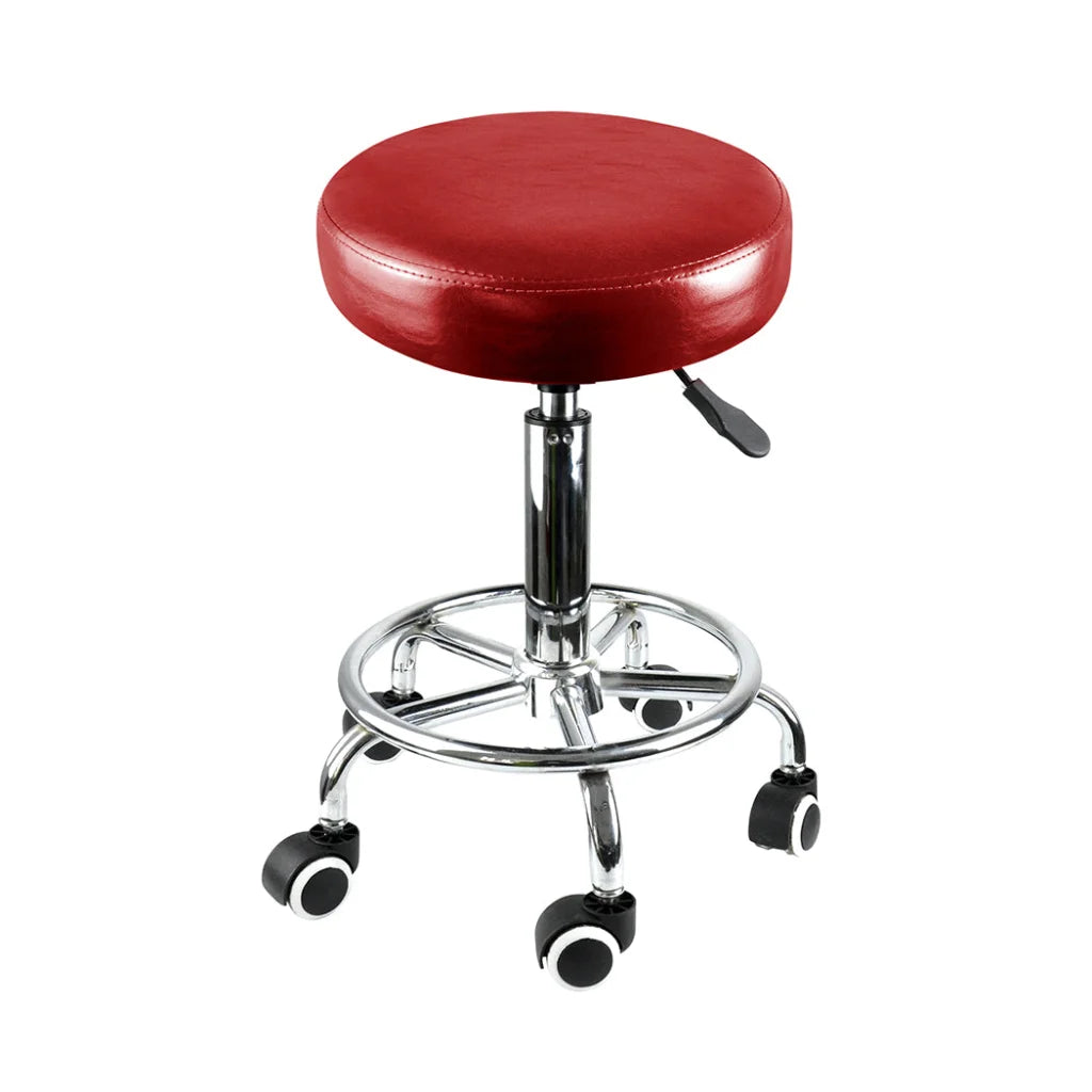 Levede Salon Stool Swivel Barber Stools Red-1975420407313993728