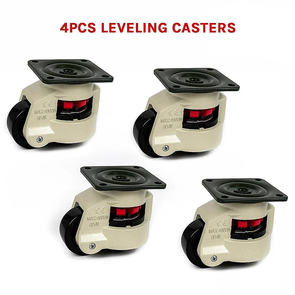 Leveling Casters Swivel Workbench Adjustable Wheel 1000KG