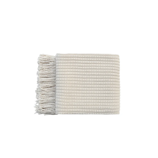 Levi Throw Rug Blanket - Cream - Furniture > Sofas > Sofa