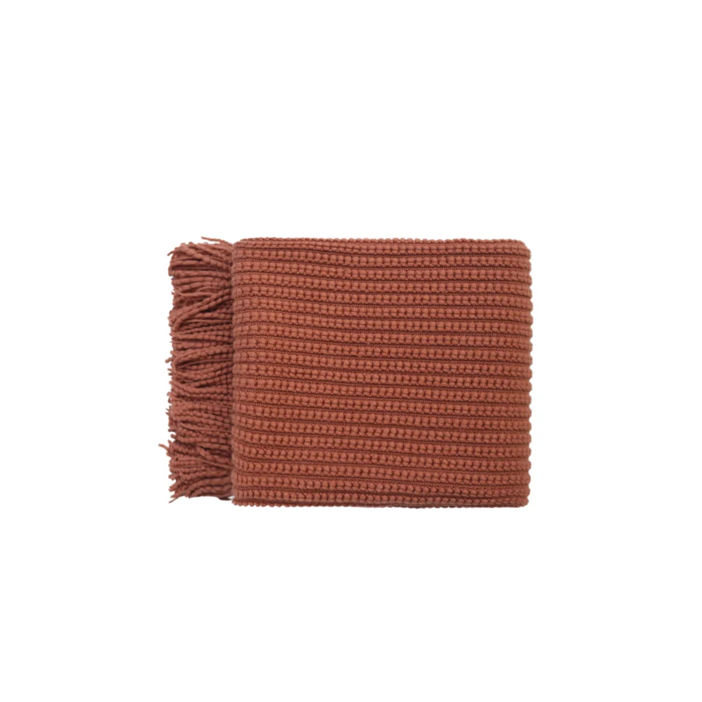 Levi Throw Rug Blanket - Orange - Furniture > Sofas > Sofa