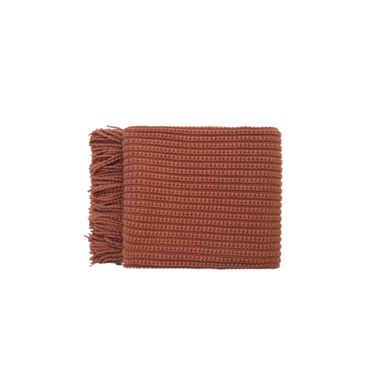 Levi Throw Rug Blanket - Orange - Furniture > Sofas > Sofa