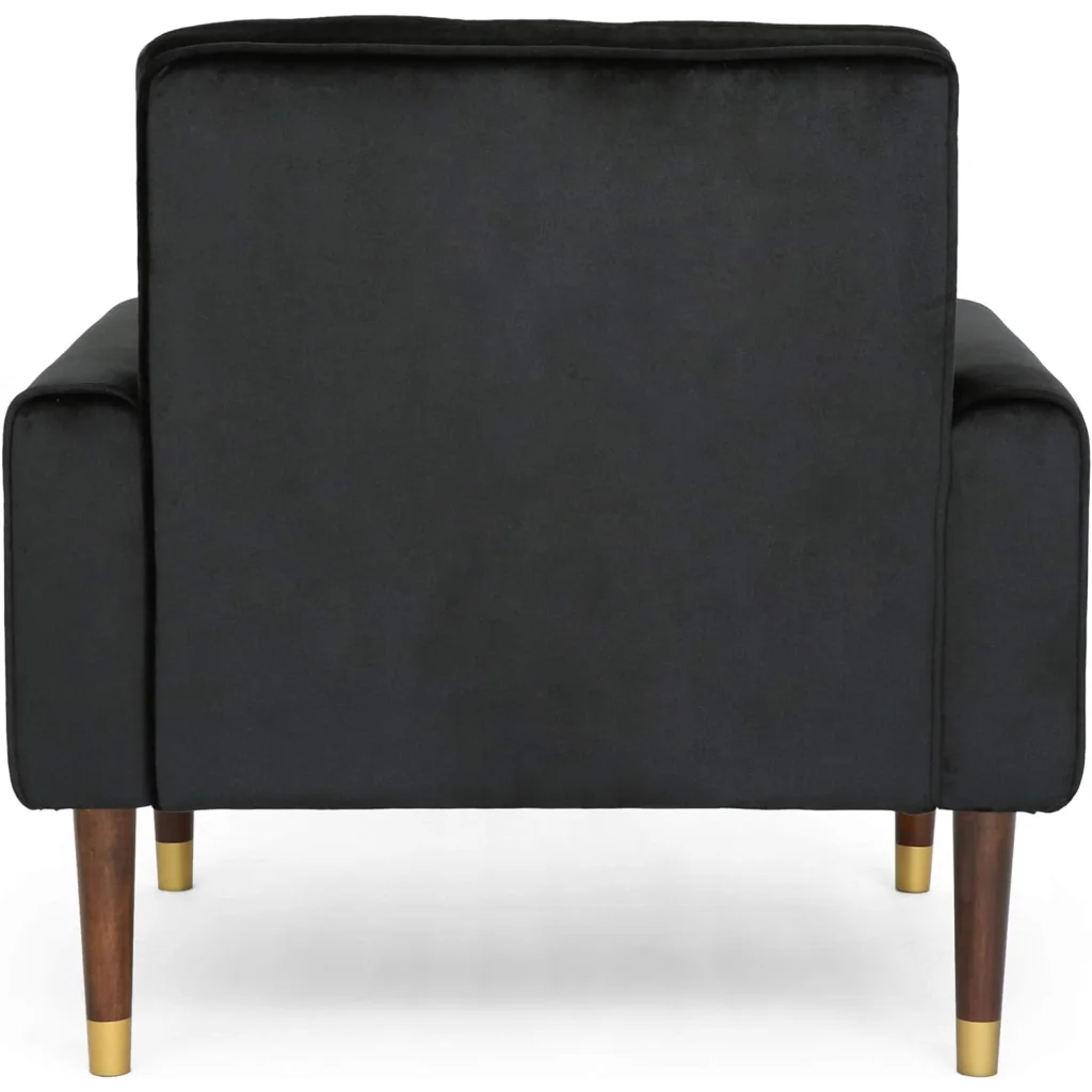 Lewisham Black Tufted Velvet Armchair - Furniture > Bar