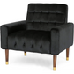 Lewisham Black Tufted Velvet Armchair - Furniture > Bar