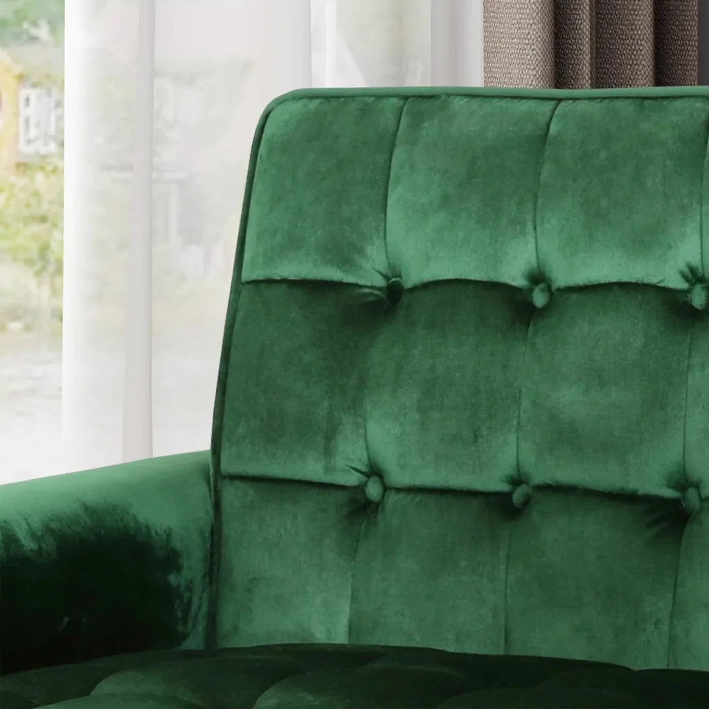Lewisham Emerald Tufted Velvet Armchair - Furniture > Bar