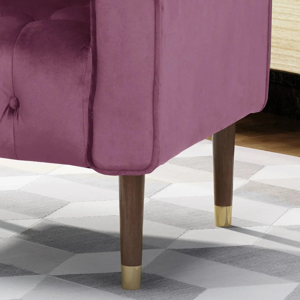 Lewisham Raisin Tufted Velvet Armchair - Furniture > Bar