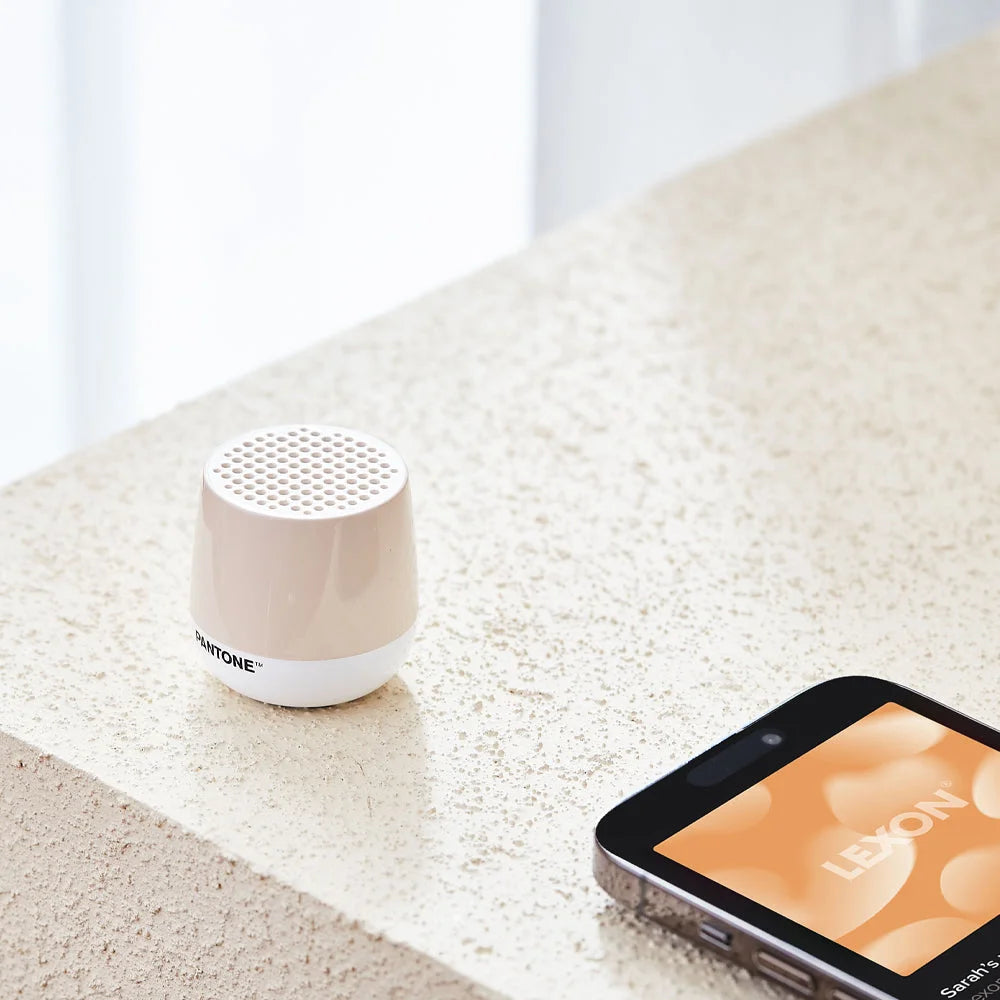 Lexon Mino+ Mini Bluetooth Speaker PANTONE - Sand - Audio &