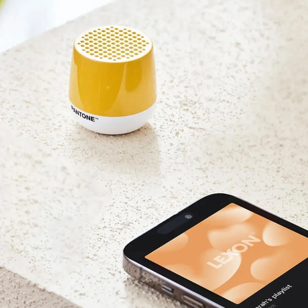 Lexon Mino+ Mini Bluetooth Speaker PANTONE - Yellow - Audio