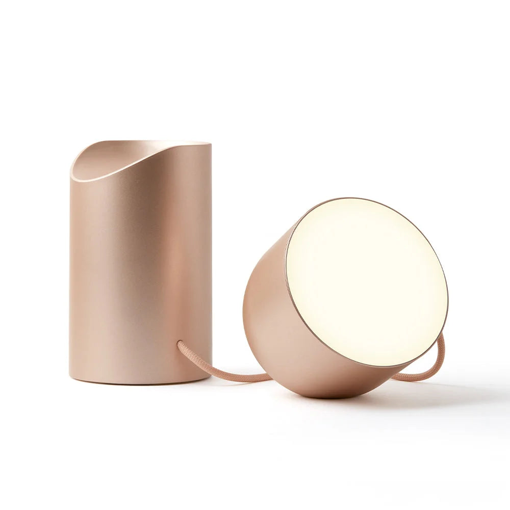 Lexon Orbe Portable Led Lamp With Moving Head - Gold - Home