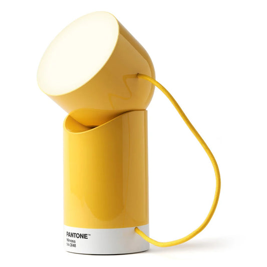 Yellow lexon orbe portable with caster wheels and side handle rail