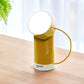 Yellow lexon orbe portable with storage shelves and support legs