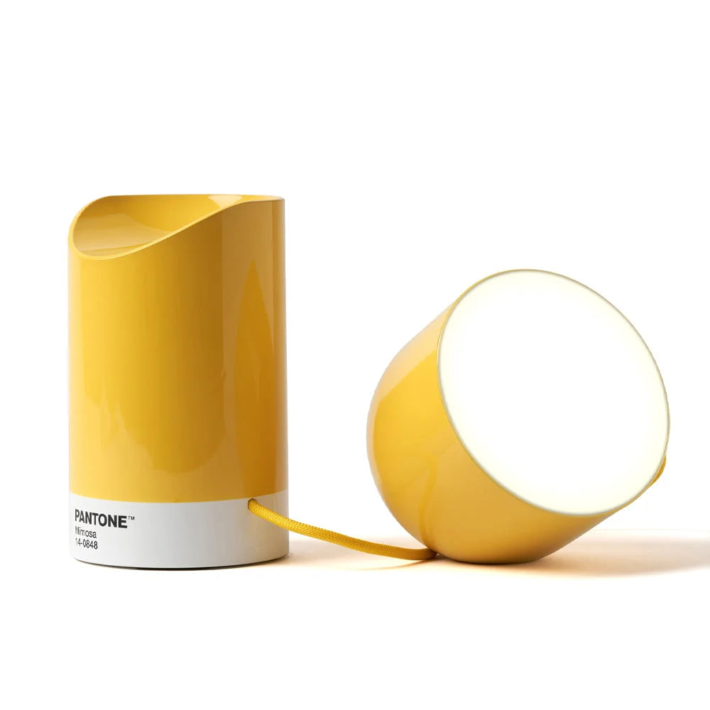 Yellow lexon orbe portable with matching accessories and clear item layout