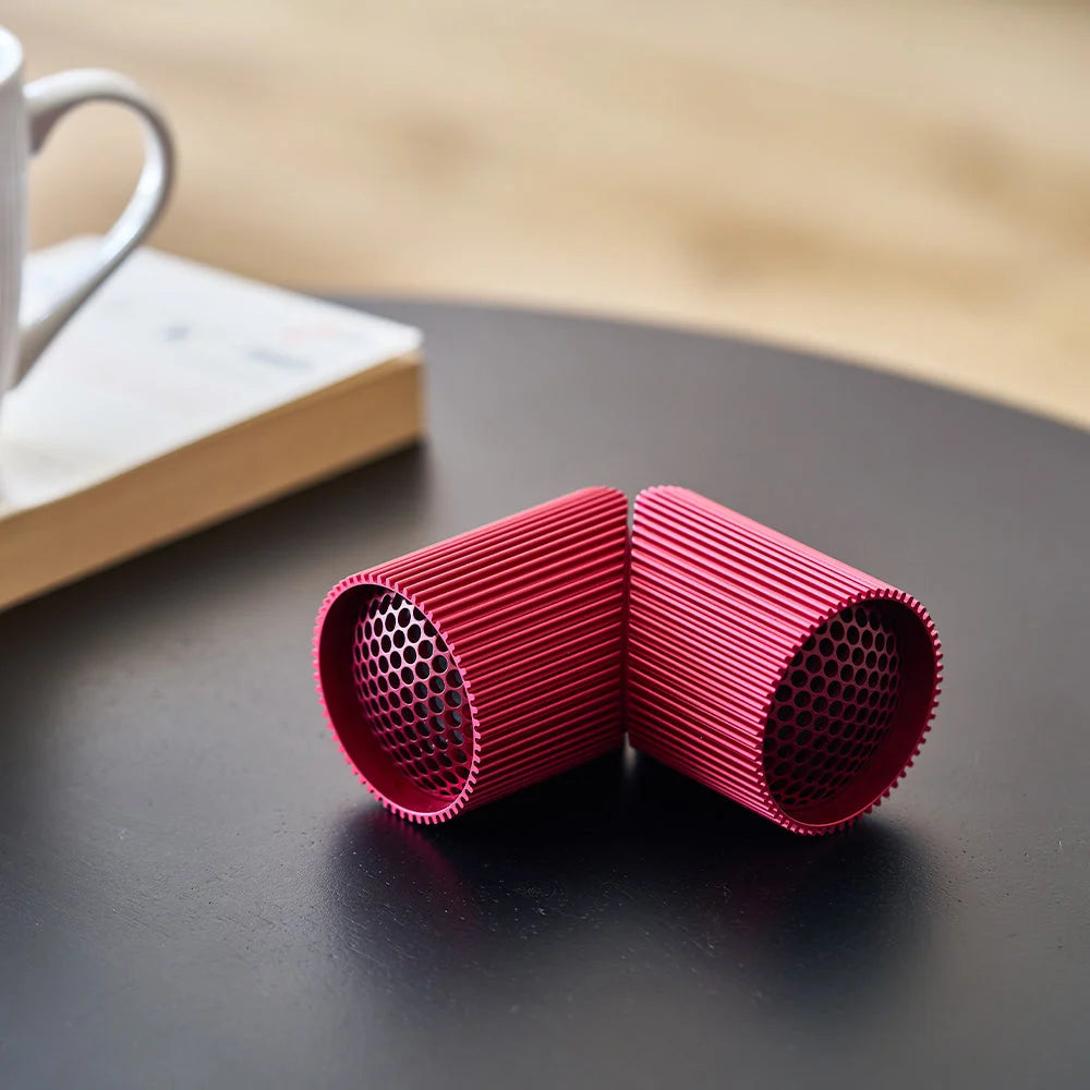 Lexon Ray Set Of Magnetic Bluetooth Speakers - Red - Audio
