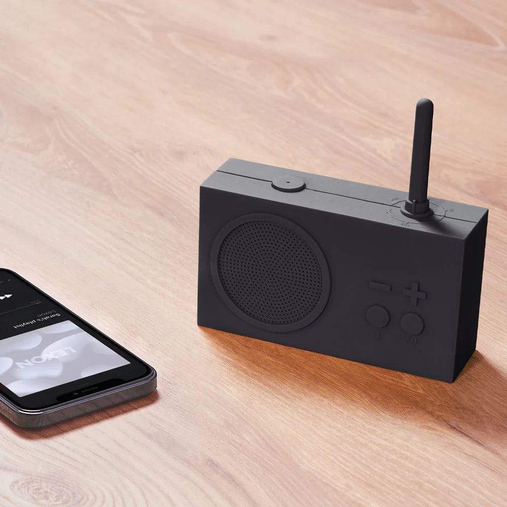 Lexon Thykho 3 Fm Radio & Bluetooth Speaker - Grey - Audio