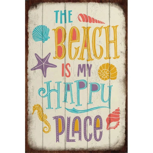 Life Is A Beach Wall Art 20x30cm - Home & Garden > Wall Art