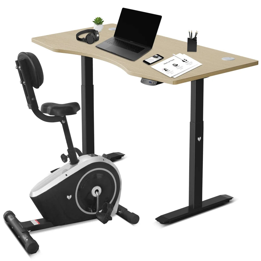 Lifespan Cyclestation 3 Exercise Bike with ErgoDesk