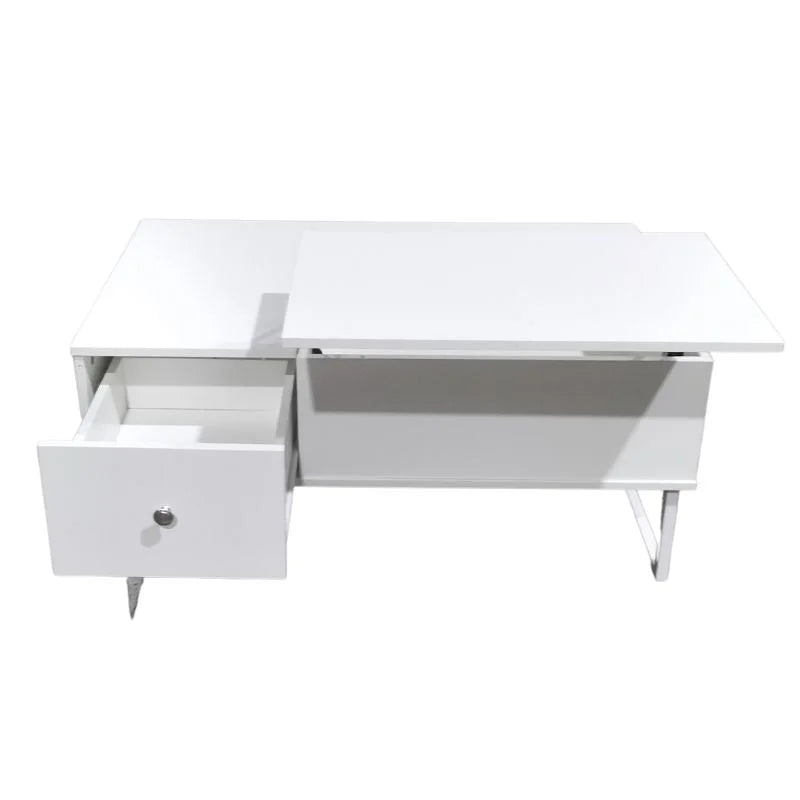 Lift Up White Coffee Table With Storage - Furniture >