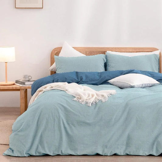 Light Blue 1.8m (Duvet Cover 180*220cm) Luxurious Soft
