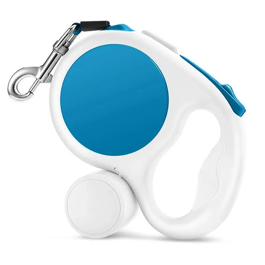 Light blue 5M Retractable Dog Leash - With Small Box