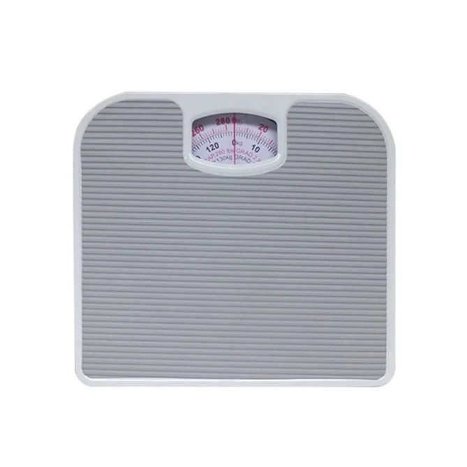 Light Gray Classic Mechanical Bathroom Scale - Battery-Free