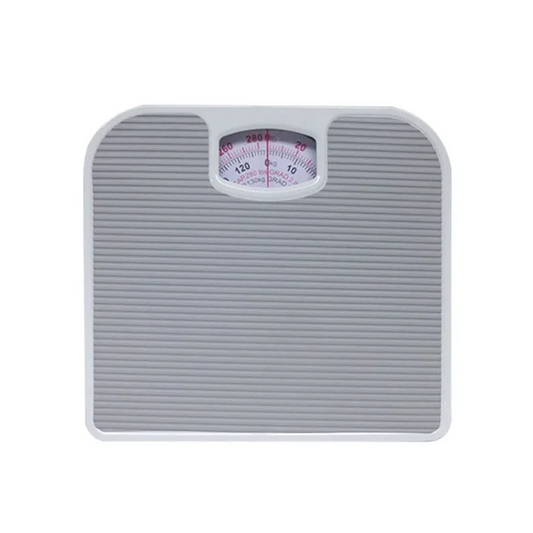 Light Gray Classic Mechanical Bathroom Scale - Battery-Free