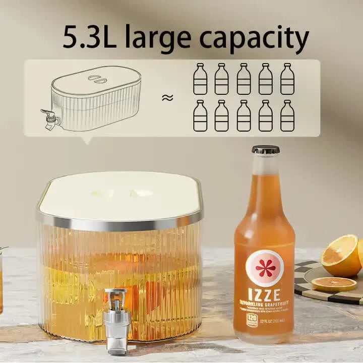 Light Green Refrigerator Cold Water Dispenser - 5.3L Fruit