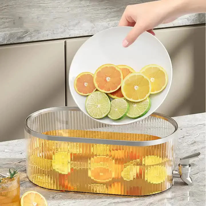 Light Green Refrigerator Cold Water Dispenser - 5.3L Fruit