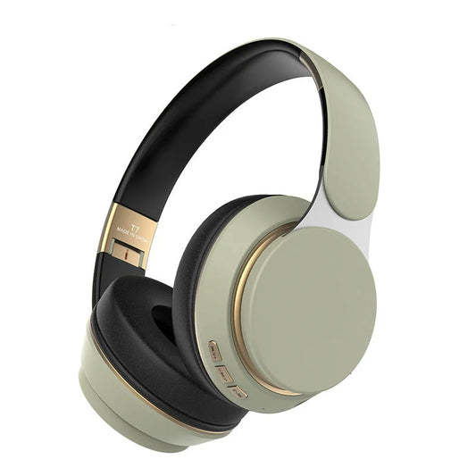 Light Green Wireless Bluetooth Headphones with Noise