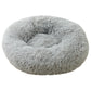 Light Grey 50cm Cozy Round Pet Bed - Plush Cat & Dog Bed