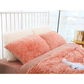 Light Grey Faux Fur Pillowcase Set - Crystal Velvet Plush